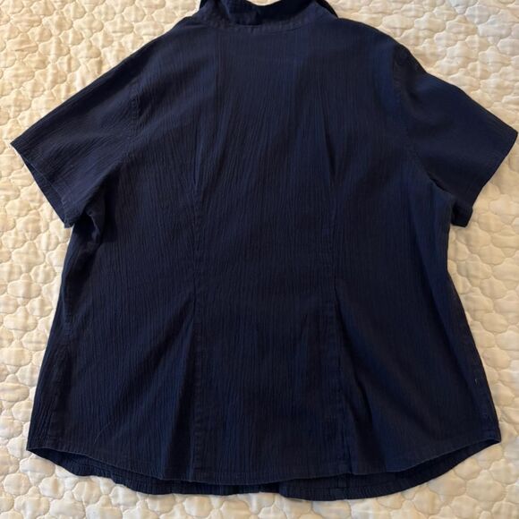 White Stag Women's Blue Button Down Classic Vacation Top Blouse Size 2X - Picture 2 of 5